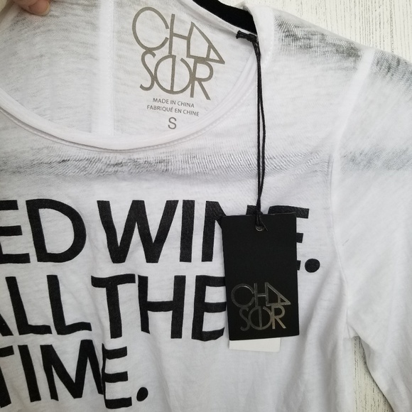 NWT Chaser Red Wine Time Long Sleeve Top Sz Small - Picture 4 of 8